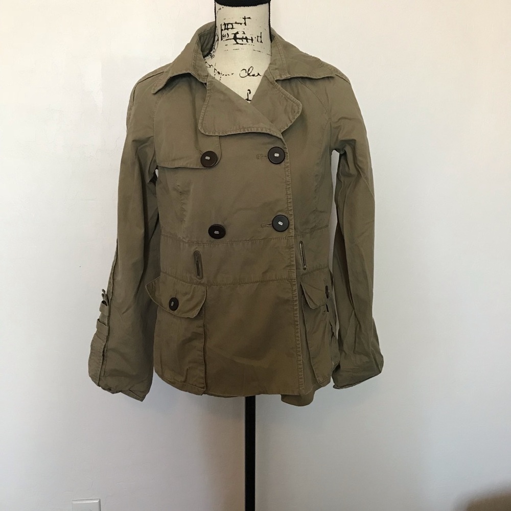 Zara Basic Army Green Utility Jacket Medium - image 1
